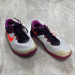 Nike Women's White Black Purple Orange Athletic Shoes